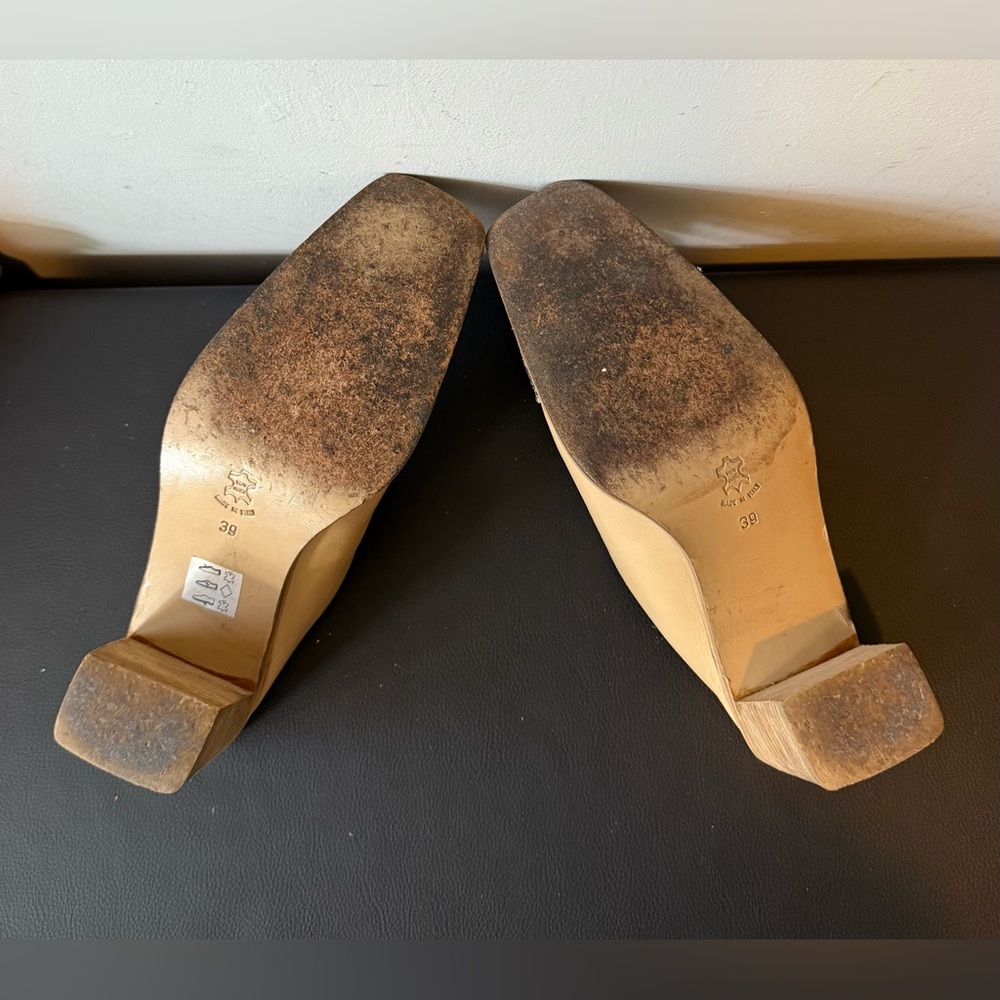 Vintage Armani Leather Mules – Made in Italy – Size 39 - Picture 5 of 9